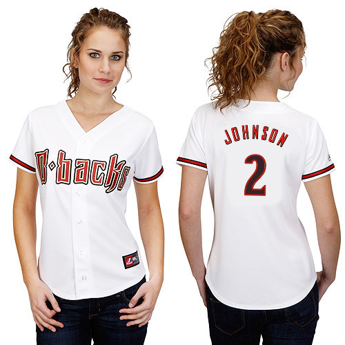 Kelly Johnson #2 mlb Jersey-Arizona Diamondbacks Women's Authentic Home White Cool Base Baseball Jersey